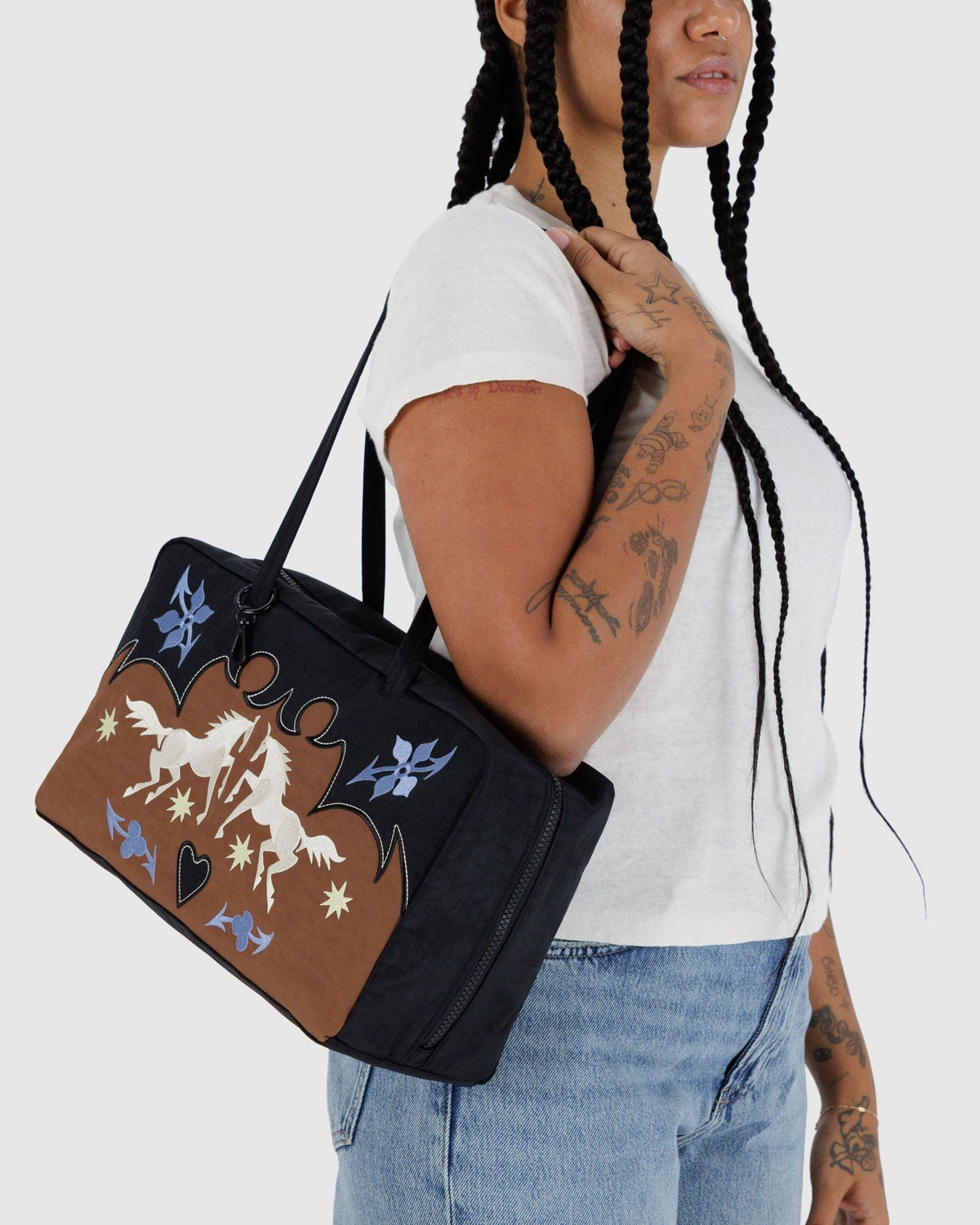 Medium Nylon Bowler Bag - Sale