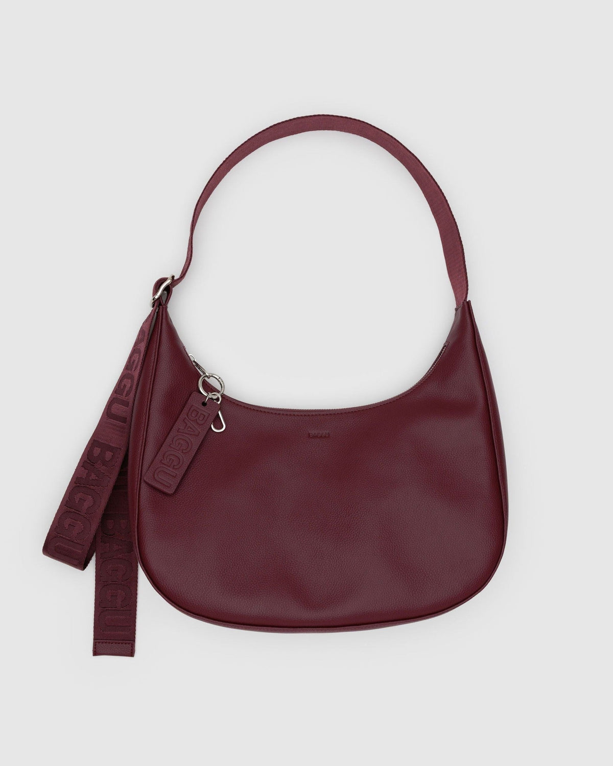 Medium Recycled Leather Crescent Bag